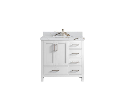 Malibu 36 in. W x 22 in. D Bathroom Vanity Center Sink - Willow Bath and Vanity