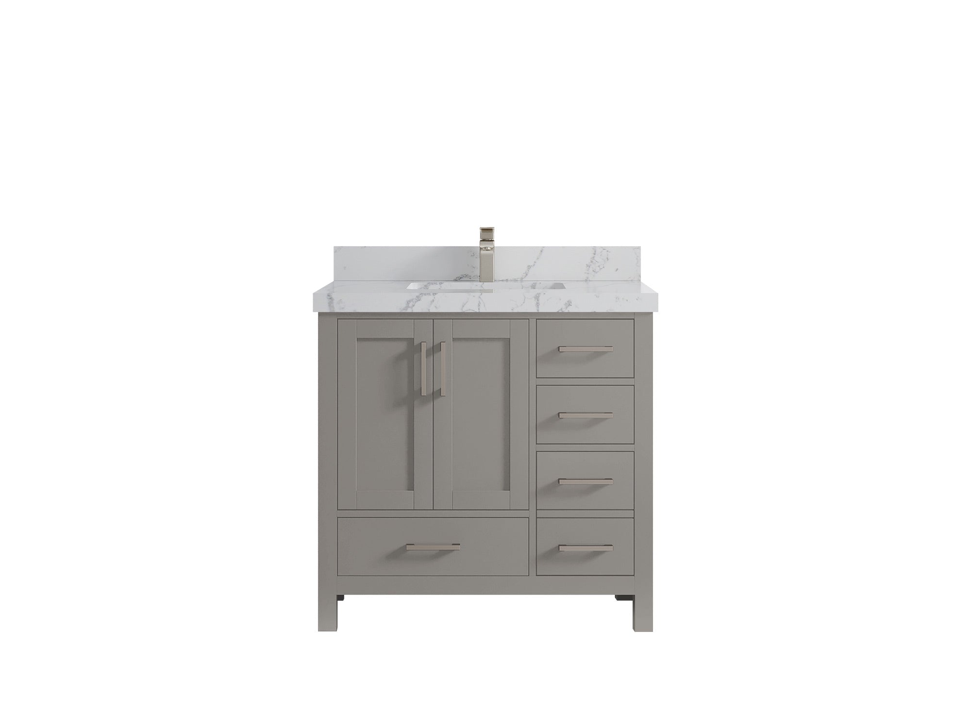 Malibu 36 in. W x 22 in. D Bathroom Vanity Center Sink - Willow Bath and Vanity