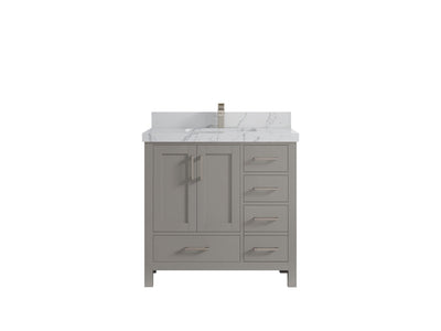 Malibu 36 in. W x 22 in. D Bathroom Vanity Center Sink - Willow Bath and Vanity