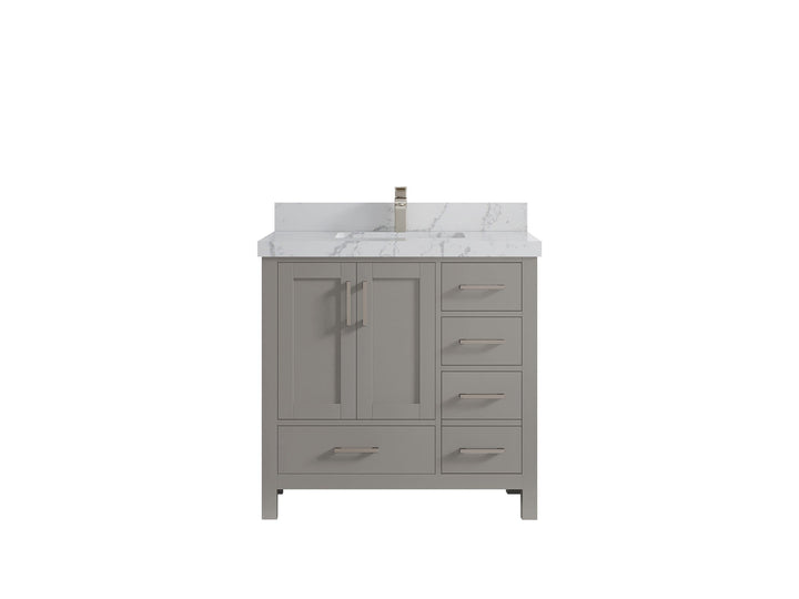 Malibu 36 in. W x 22 in. D Bathroom Vanity Center Sink - photo 43