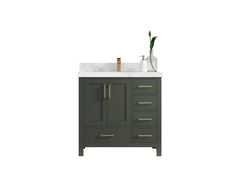 Malibu 36 in. W x 22 in. D Bathroom Vanity Center Sink - photo 1