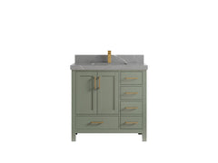 Malibu 36 in. W x 22 in. D Bathroom Vanity Center Sink - photo 36