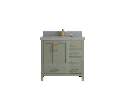 Malibu 36 in. W x 22 in. D Bathroom Vanity Center Sink - Willow Bath and Vanity