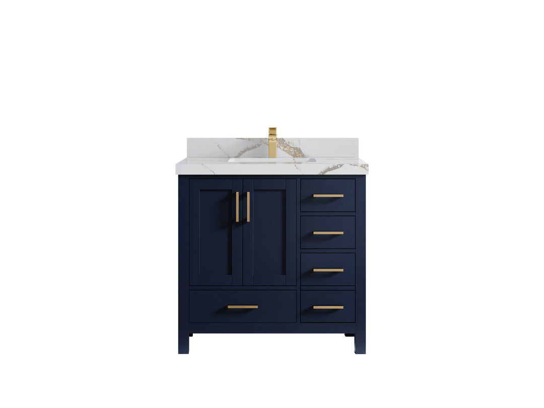 Malibu 36 in. W x 22 in. D Bathroom Vanity Center Sink - Willow Bath and Vanity