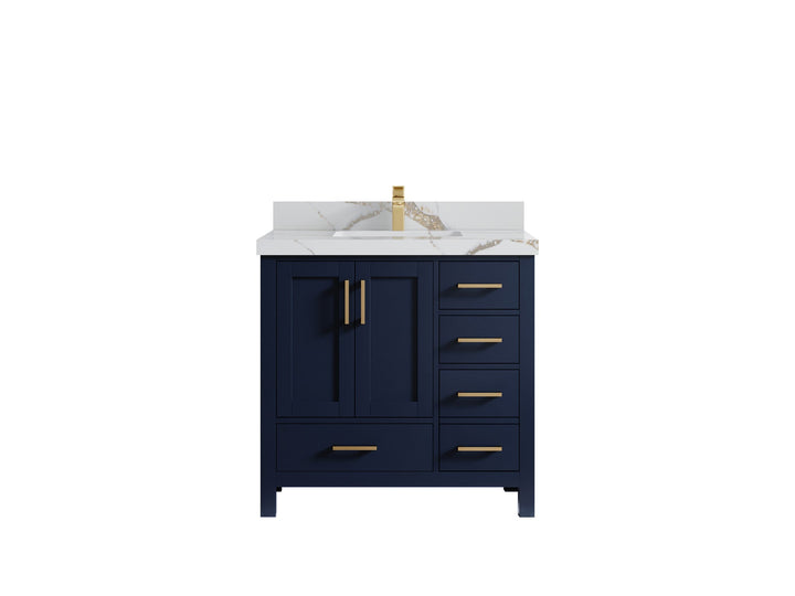 Malibu 36 in. W x 22 in. D Bathroom Vanity Center Sink - photo 15