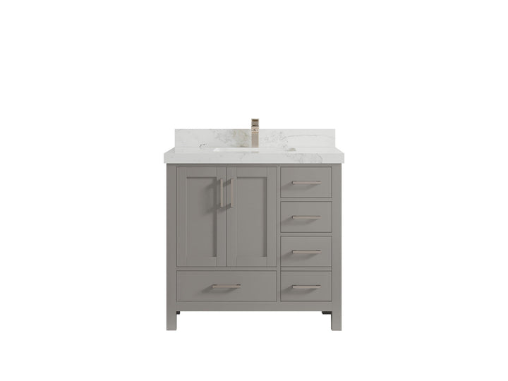 Malibu 36 in. W x 22 in. D Bathroom Vanity Center Sink - photo 19