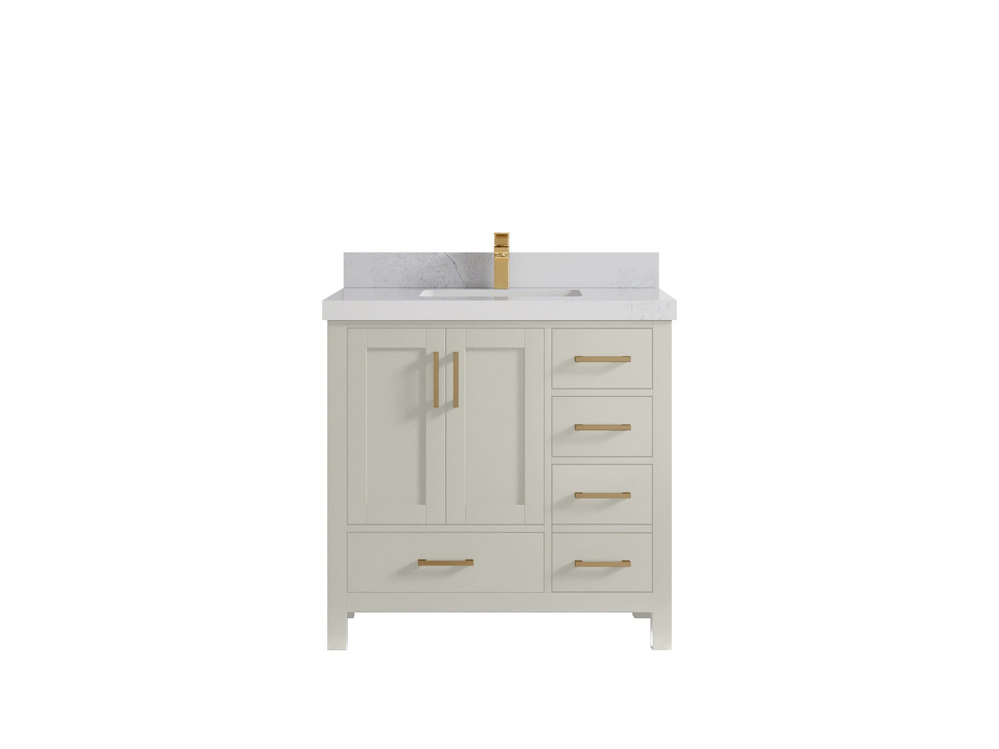 Malibu 36 in. W x 22 in. D Bathroom Vanity Center Sink - Willow Bath and Vanity