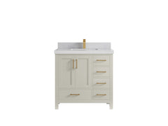 Malibu 36 in. W x 22 in. D Bathroom Vanity Center Sink - photo 1