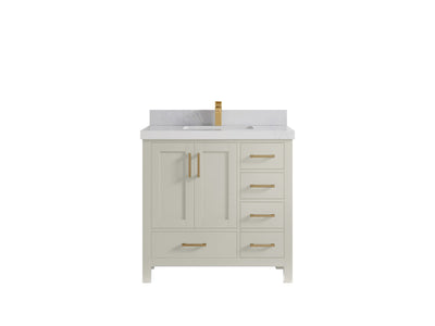 Malibu 36 in. W x 22 in. D Bathroom Vanity Center Sink - Willow Bath and Vanity