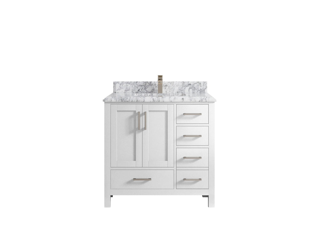 Malibu 36 in. W x 22 in. D Bathroom Vanity Center Sink - Willow Bath and Vanity