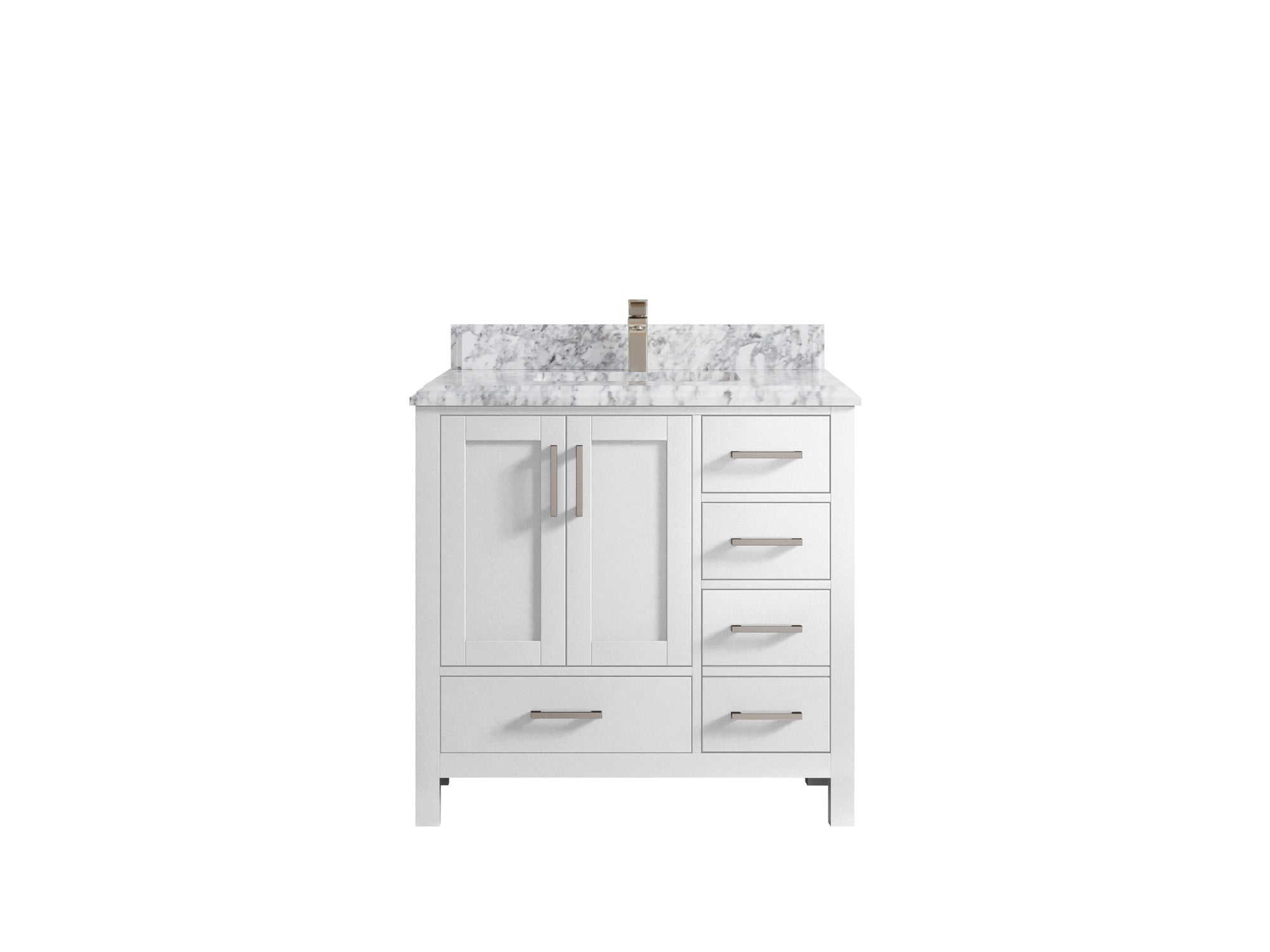 Malibu 36 in. W x 22 in. D Bathroom Vanity Center Sink - Willow Bath and Vanity