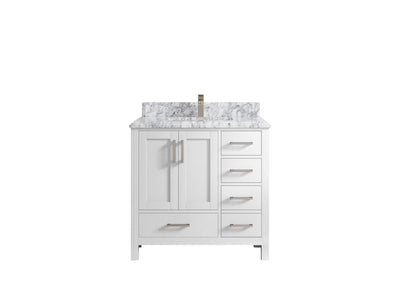 Malibu 36 in. W x 22 in. D Bathroom Vanity Center Sink - Willow Bath and Vanity
