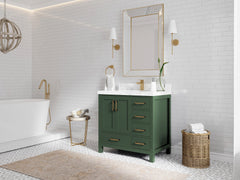 Malibu 36 in. W x 22 in. D Bathroom Vanity Center Sink - photo 2