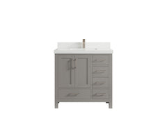 Malibu 36 in. W x 22 in. D Bathroom Vanity Center Sink - photo 45