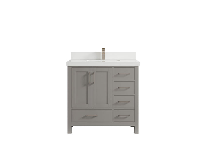 Malibu 36 in. W x 22 in. D Bathroom Vanity Center Sink - photo 45