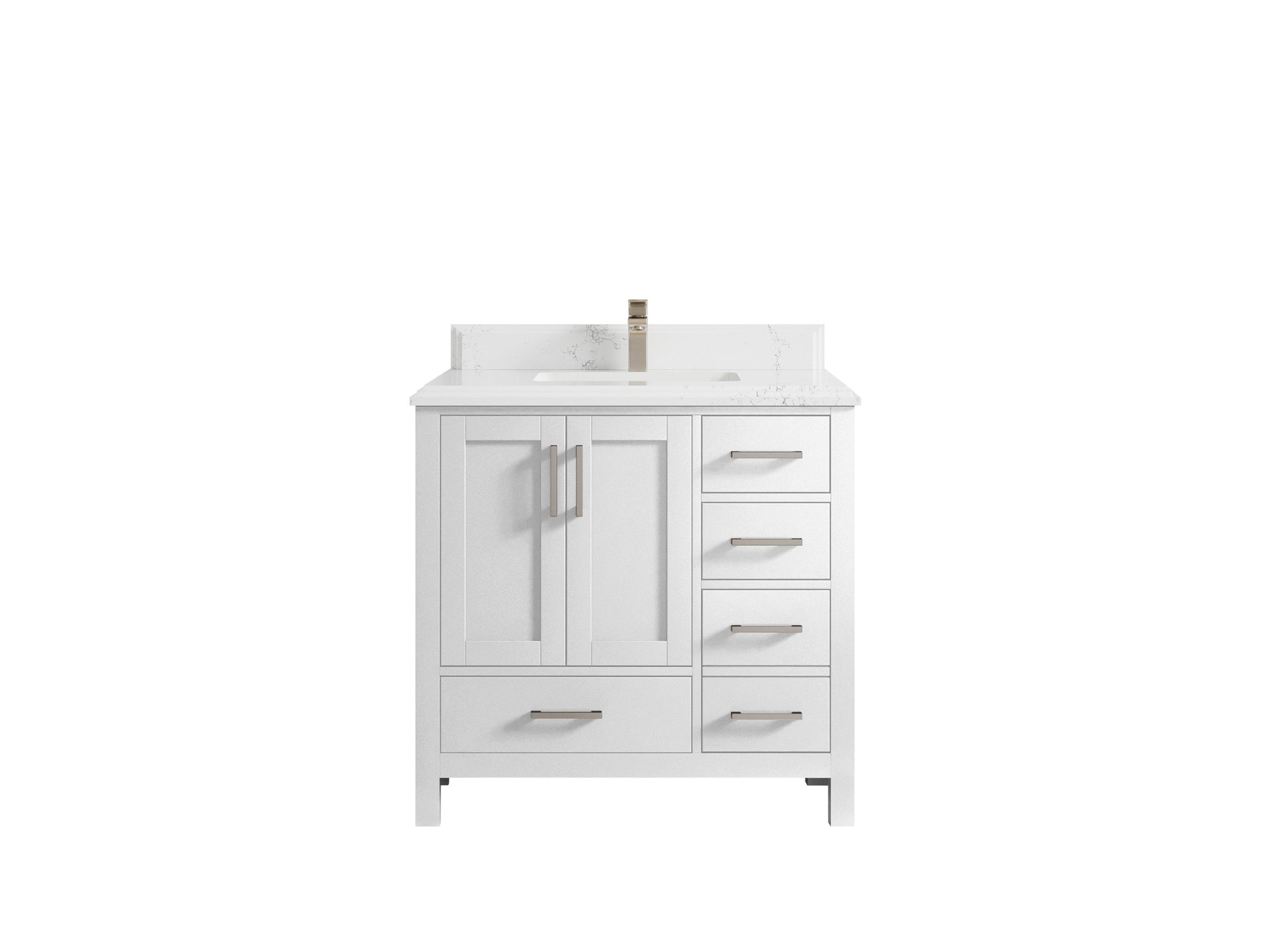 Malibu 36 in. W x 22 in. D Bathroom Vanity Center Sink - Willow Bath and Vanity