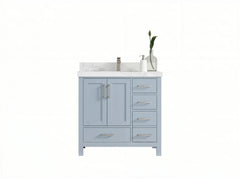 Malibu 36 in. W x 22 in. D Bathroom Vanity Center Sink - photo 1
