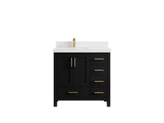 Malibu 36 in. W x 22 in. D Bathroom Vanity Center Sink - photo 45
