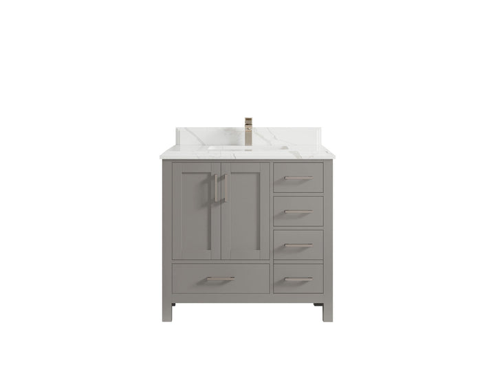 Malibu 36 in. W x 22 in. D Bathroom Vanity Center Sink - photo 25