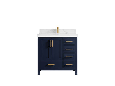 Malibu 36 in. W x 22 in. D Bathroom Vanity Center Sink - Willow Bath and Vanity