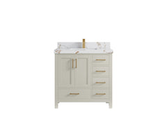 Malibu 36 in. W x 22 in. D Bathroom Vanity Center Sink - photo 35