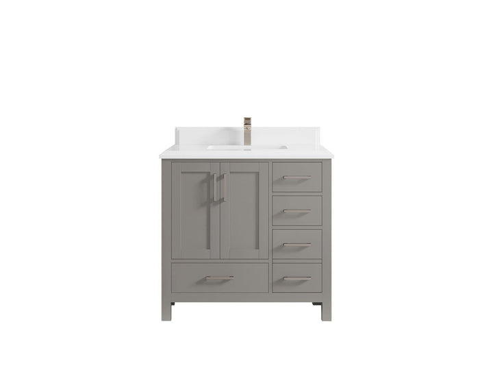 Malibu 36 in. W x 22 in. D Bathroom Vanity Center Sink - photo 29