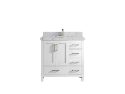 Malibu 36 in. W x 22 in. D Bathroom Vanity Center Sink - Willow Bath and Vanity
