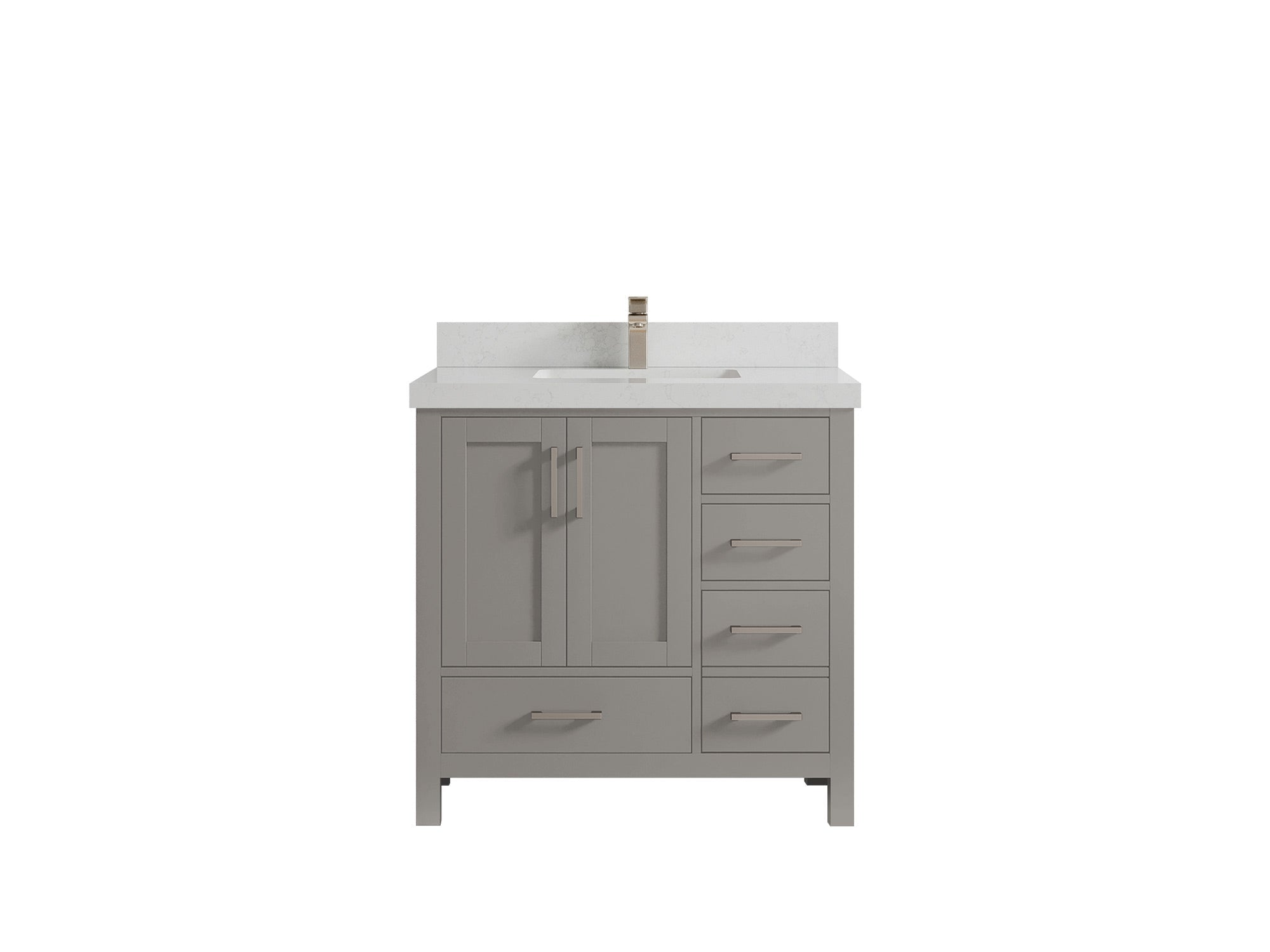 Malibu 36 in. W x 22 in. D Bathroom Vanity Center Sink - Willow Bath and Vanity