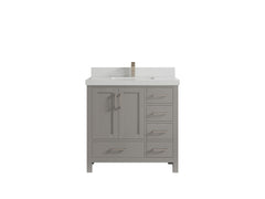 Malibu 36 in. W x 22 in. D Bathroom Vanity Center Sink - photo 13