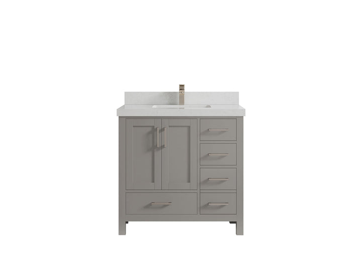 Malibu 36 in. W x 22 in. D Bathroom Vanity Center Sink - photo 13