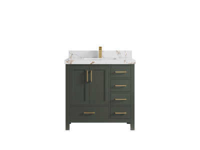Malibu 36 in. W x 22 in. D Bathroom Vanity Center Sink - Willow Bath and Vanity