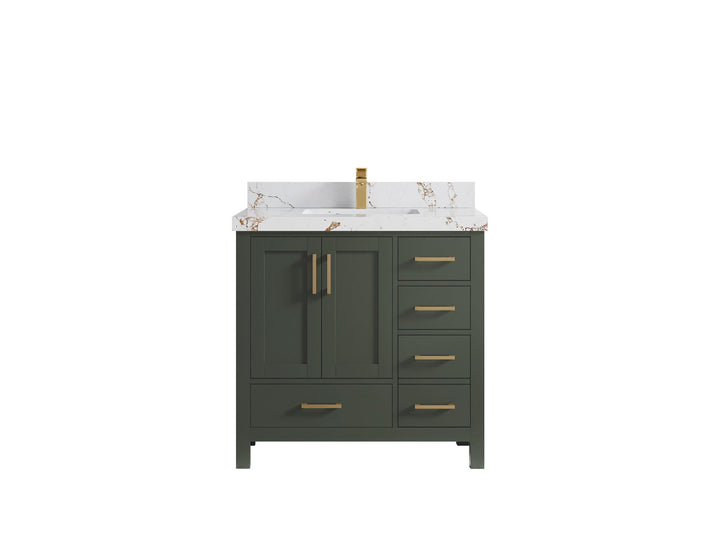 Malibu 36 in. W x 22 in. D Bathroom Vanity Center Sink - photo 44