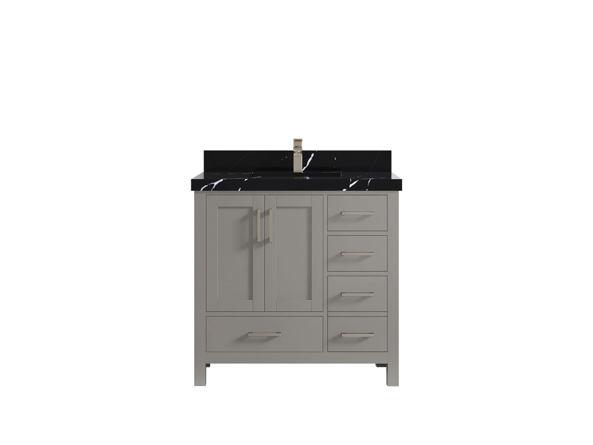 Malibu 36 in. W x 22 in. D Bathroom Vanity Center Sink - Willow Bath and Vanity