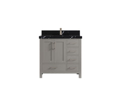 Malibu 36 in. W x 22 in. D Bathroom Vanity Center Sink - photo 9