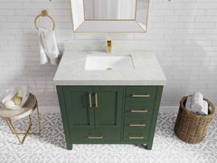 Malibu 36 in. W x 22 in. D Bathroom Vanity Center Sink - photo 32
