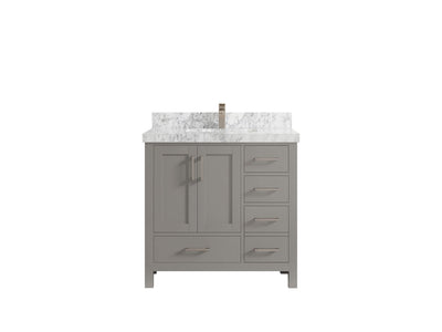 Malibu 36 in. W x 22 in. D Bathroom Vanity Center Sink - Willow Bath and Vanity