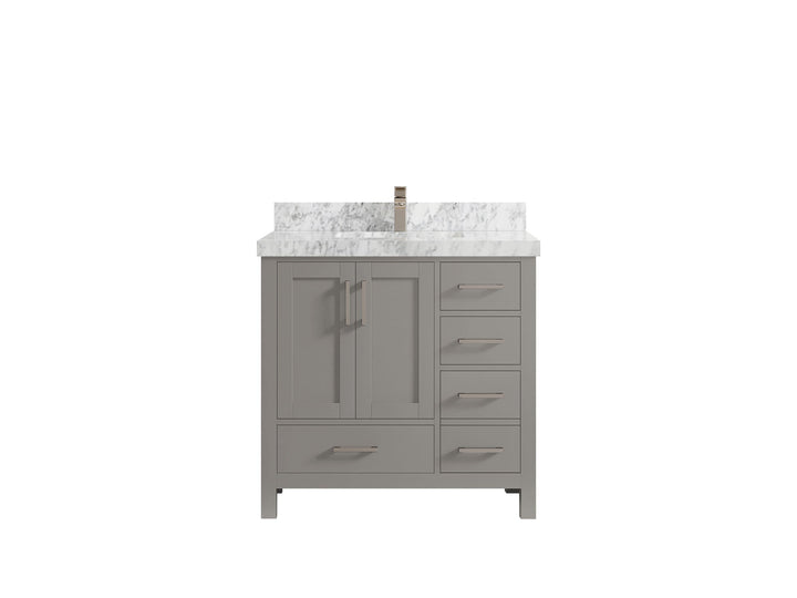 Malibu 36 in. W x 22 in. D Bathroom Vanity Center Sink - photo 11