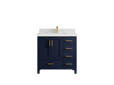 Malibu 36 in. W x 22 in. D Bathroom Vanity Center Sink - Willow Bath and Vanity