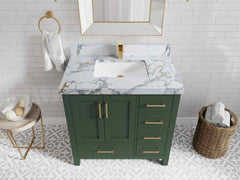 Malibu 36 in. W x 22 in. D Bathroom Vanity Center Sink - photo 20