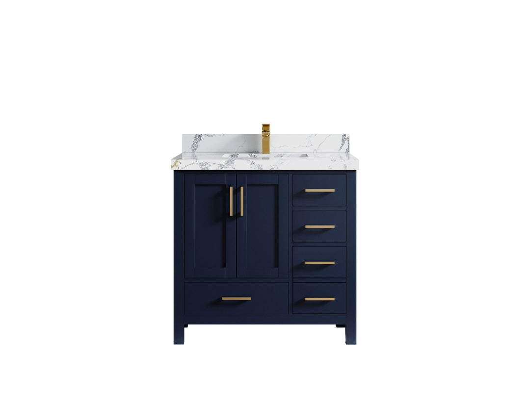 Malibu 36 in. W x 22 in. D Bathroom Vanity Center Sink - Willow Bath and Vanity