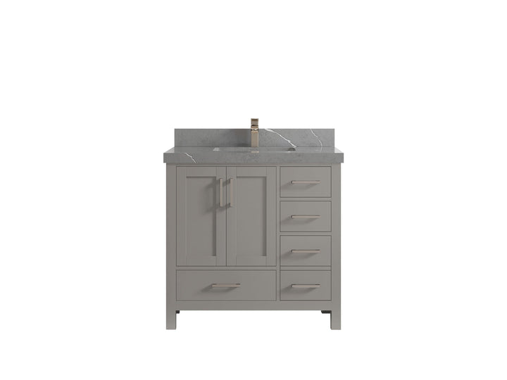 Malibu 36 in. W x 22 in. D Bathroom Vanity Center Sink - photo 35