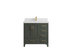 Malibu 36 in. W x 22 in. D Bathroom Vanity Center Sink - photo 36
