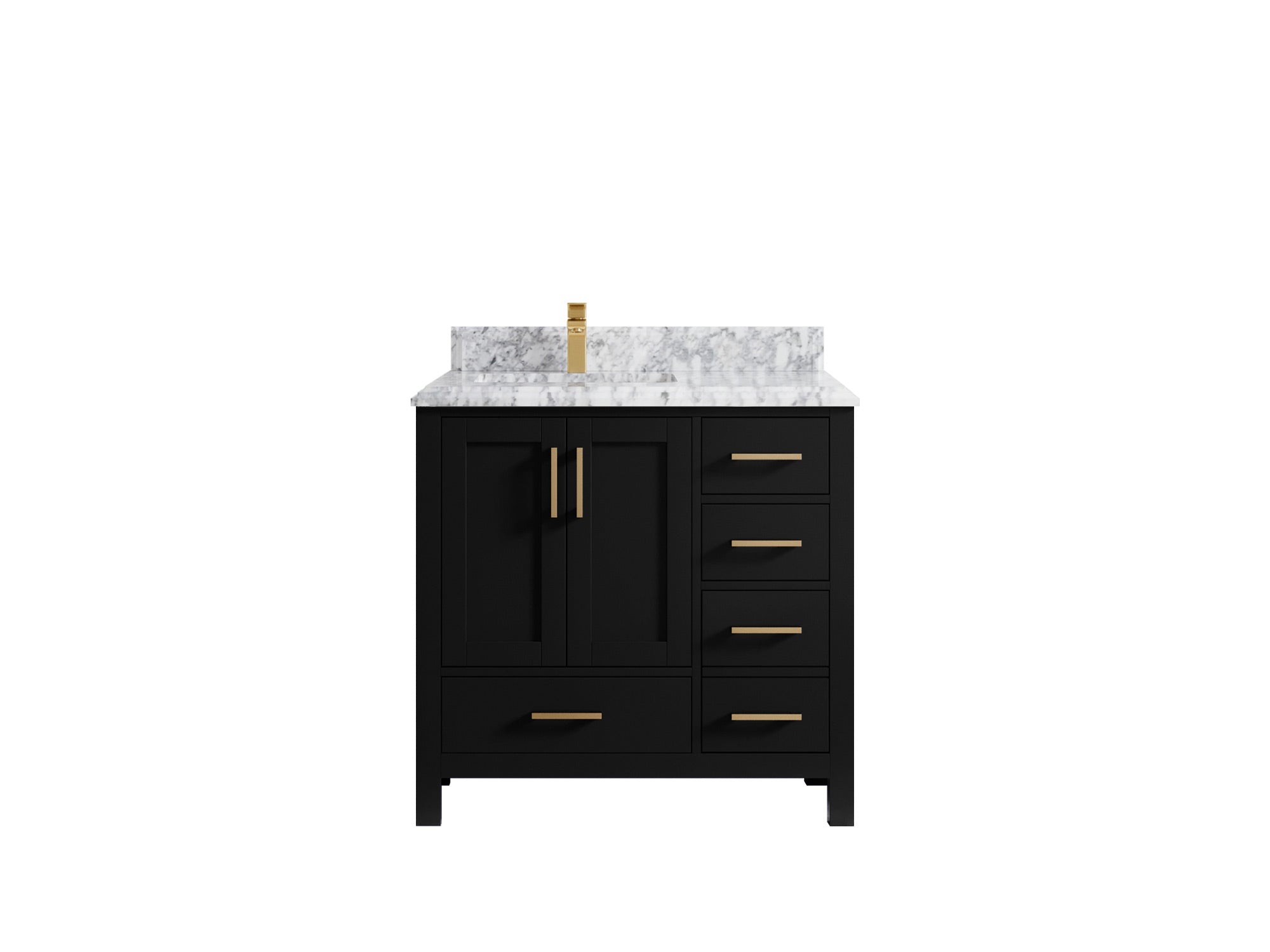 Malibu 36 in. W x 22 in. D Bathroom Vanity Center Sink - Willow Bath and Vanity