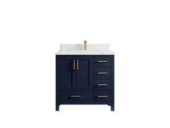 Malibu 36 in. W x 22 in. D Bathroom Vanity Center Sink - photo 25