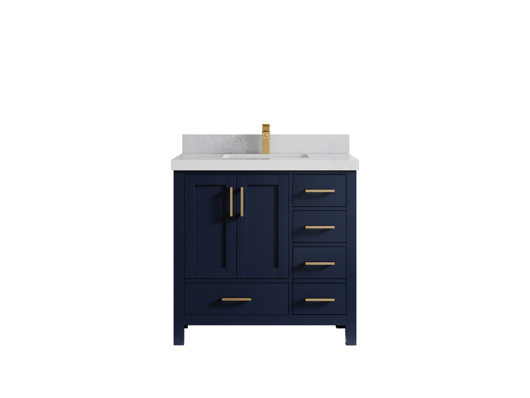 Malibu 36 in. W x 22 in. D Bathroom Vanity Center Sink - Willow Bath and Vanity