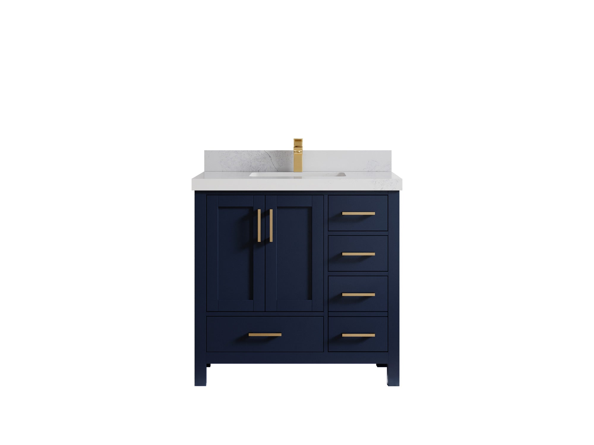 Malibu 36 in. W x 22 in. D Bathroom Vanity Center Sink - Willow Bath and Vanity