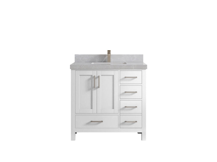 Malibu 36 in. W x 22 in. D Bathroom Vanity Center Sink - photo 33