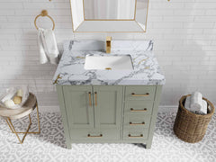 Malibu 36 in. W x 22 in. D Bathroom Vanity Center Sink - photo 19