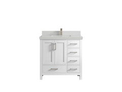 Malibu 36 in. W x 22 in. D Bathroom Vanity Center Sink - photo 13