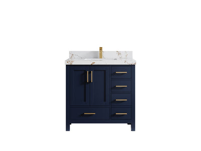 Malibu 36 in. W x 22 in. D Bathroom Vanity Center Sink - Willow Bath and Vanity